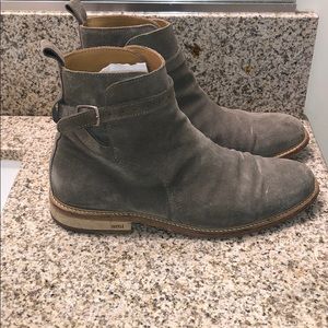 Men’s AMI Paris suede boots with ankle strap